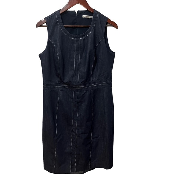 Cleo blue sleeveless zipper back dress size 10 - Picture 1 of 10